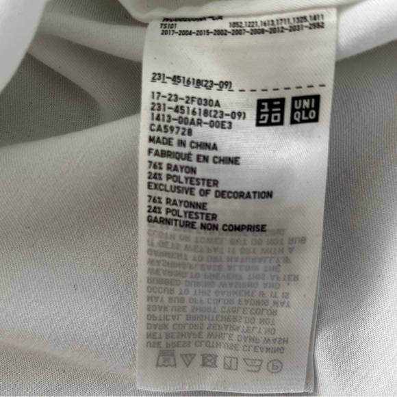 *SOLD* Uniqlo JW Anderson tie neck blouse, szS - Picture 5 of 6